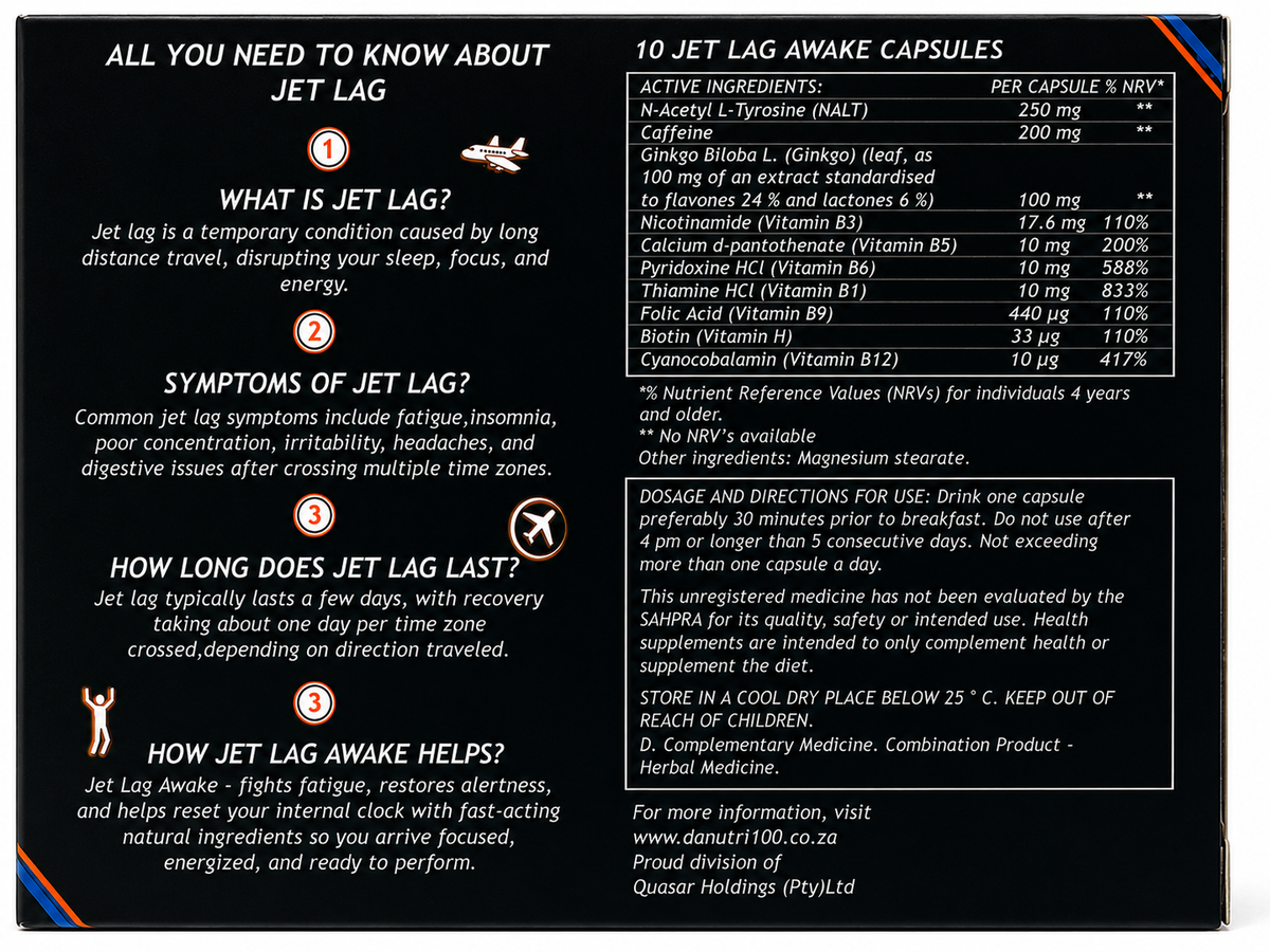 Jet Lag Awake - 10 Capsules